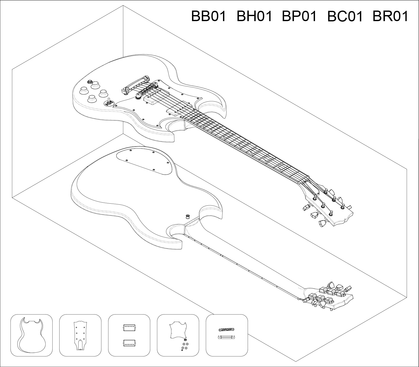 gibson batwing pickguard