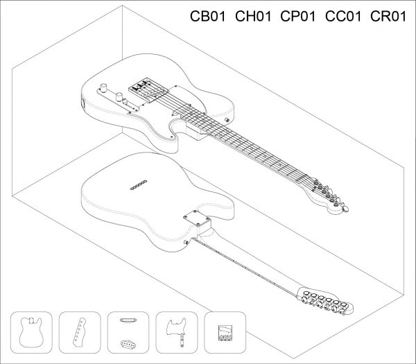 Fender Telecaster Isometric View 01