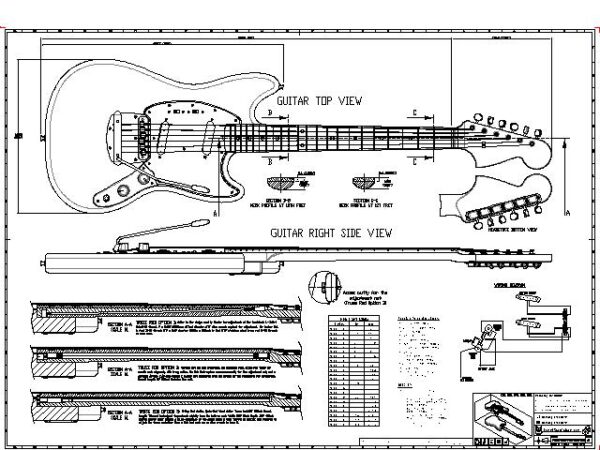 Fender Mustang Drawings 01_1