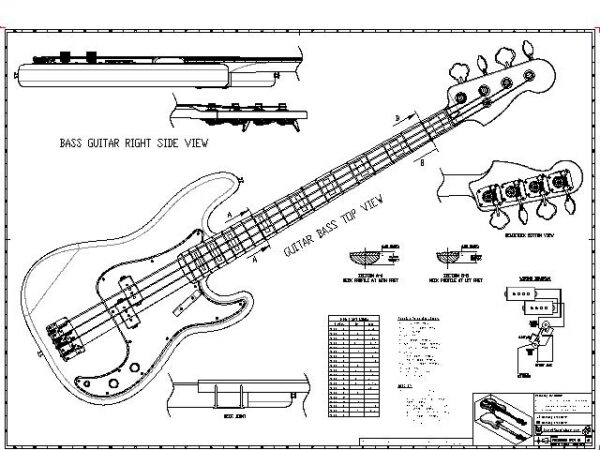 Fender Precision Bass Drawings 01_1