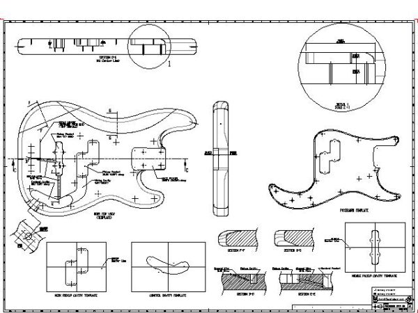 Fender Precision Bass Drawings 02_2