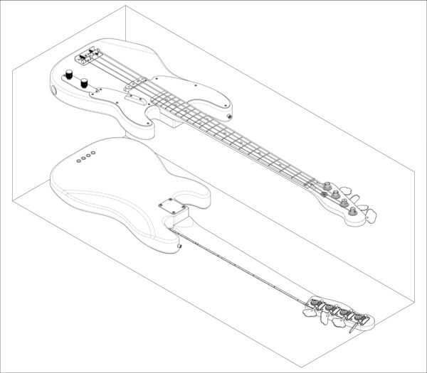 Fender Precision Bass Isometric View 03