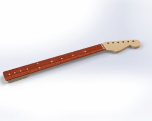 Stratocaster Neck and Fretboard 3D CAD Files