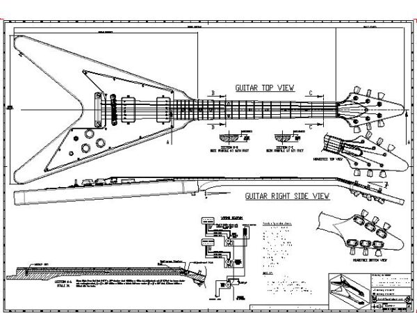 Gibson Flying V Drawings 01_1
