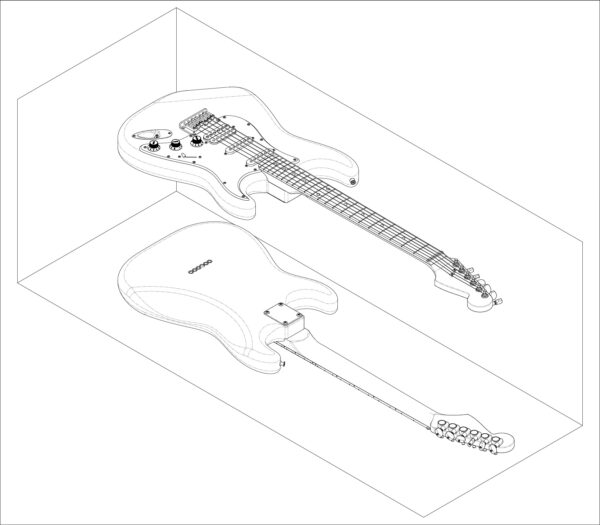 Fender Stratocaster Isometric View 05