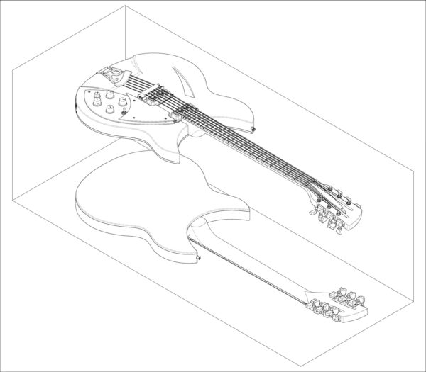 Rickenbacker 330-12 Isometric View 02