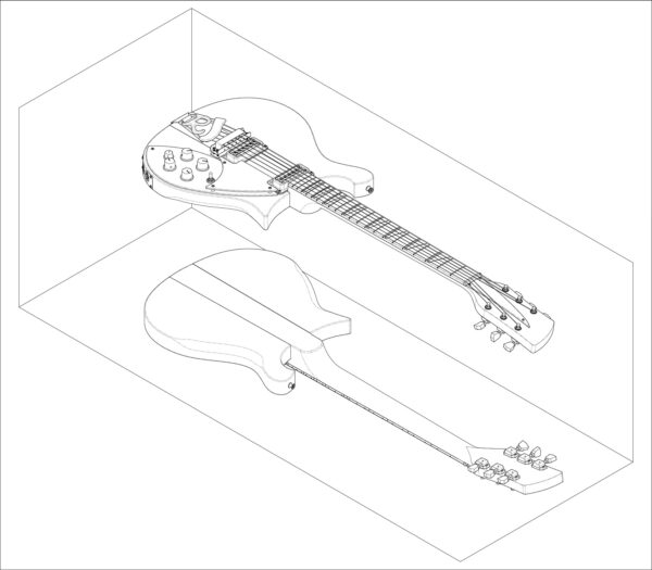 Rickenbacker 620-6 Isometric View 01