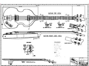 Hofner 500/1 Violin Bass PDF Plans Blueprint – Electric Bass 01