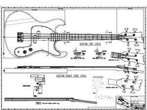 2000s Mosrite Mark II RAMONE – Hardtail – P-Bass Pickup – PDF Plans Blueprint – Electric Bass 01