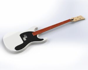 2000s Mosrite Mark II RAMONES – Hardtail – P-Bass Pickup Bass 3D Model CAD Files