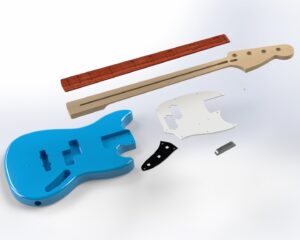 Precision Bass (J-Bass Pickup + P-Bass Pickup) 3D Model CAD Files