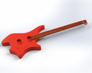 Strandberg Style 6 Strings HH “C” Neck Profile Standard 25,5in Scale 3D CAD Model