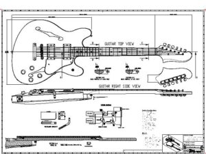 Starcaster Humbuckers Chambered PDF Plans Blueprint – Electric Guitar 01