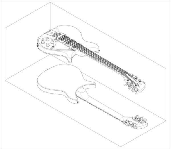 Rickenbacker 350-12 Isometric View 01