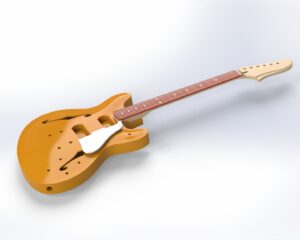 Starcaster Humbuckers Chambered Hollow Body 3D Model CAD Files