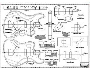 Classic Vibe Bass VI – PDF Plans Blueprint – Electric Bass 01